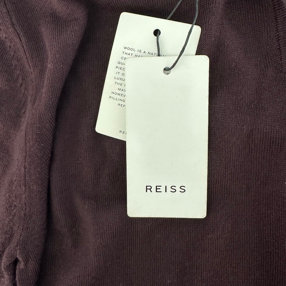 NWT Reiss Men’s Blackhall Merino Wool Zip Sweater